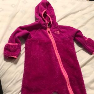 The north face  fleece bunting suit